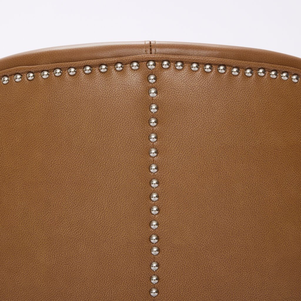 Light Brown Top-Grain Leather Swivel Accent Chair, 360° Smooth Spin, Mid-Century Modern Lounge Chair for Living Room/Office - Image 26