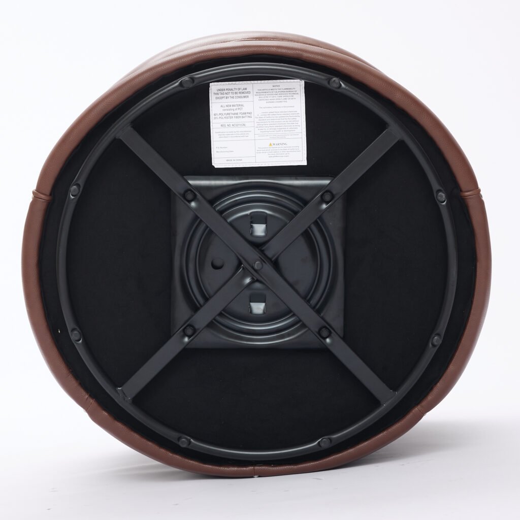 Brown Top-Grain Leather Swivel Accent Chair, 360° Smooth Spin, Mid-Century Modern Lounge Chair for Living Room/Office - Image 37