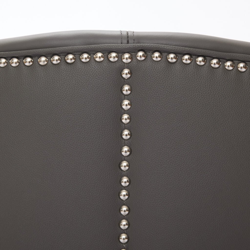 Gray Top-Grain Leather Swivel Accent Chair, 360° Smooth Spin, Mid-Century Modern Lounge Chair for Living Room/Office - Image 26